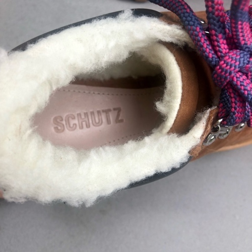Schutz Lucille Suede & Shearling Bootie NEW size 6 - Picture 7 of 8